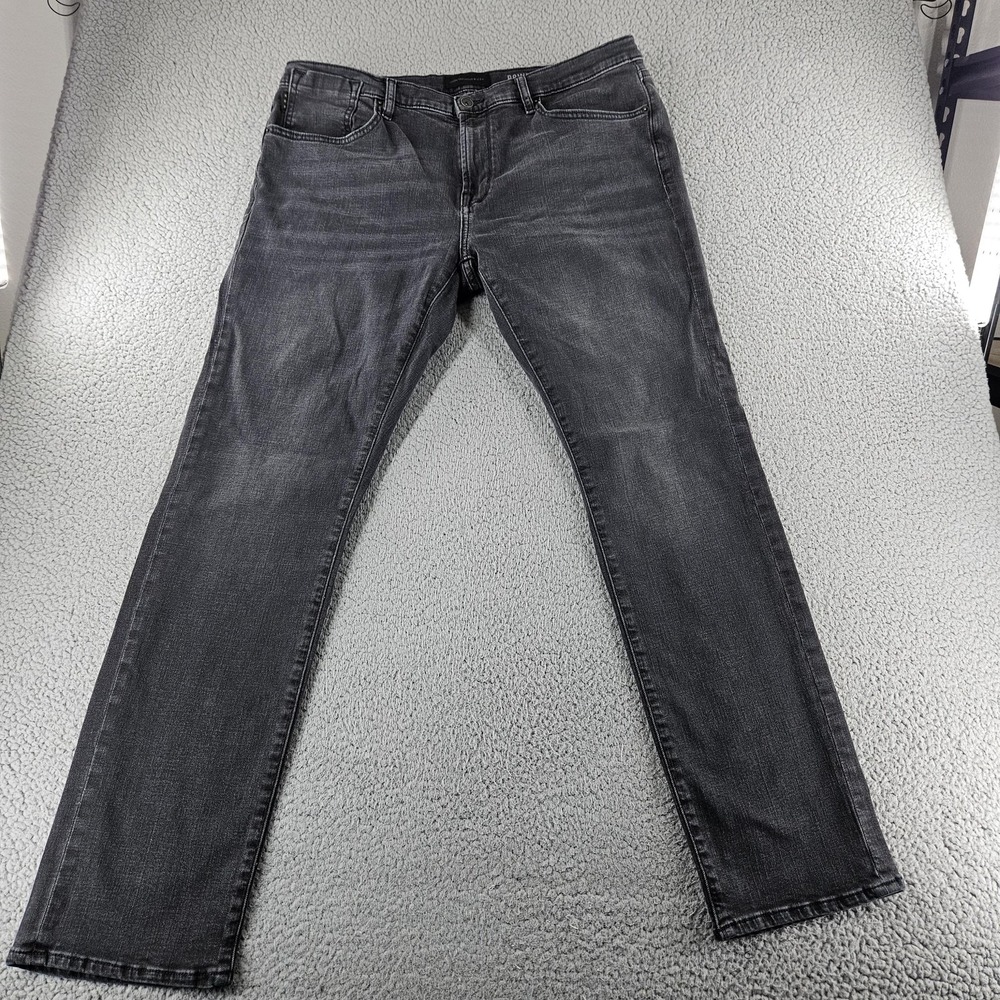 John Varvatos USA Jeans Mens 38 Black Bowery Slim Straight Stretch Denim